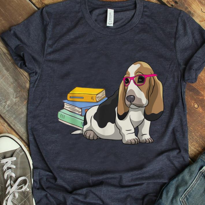 Original Basset Hound Geek Dogeek Dogs Book Lovers Gift shirt