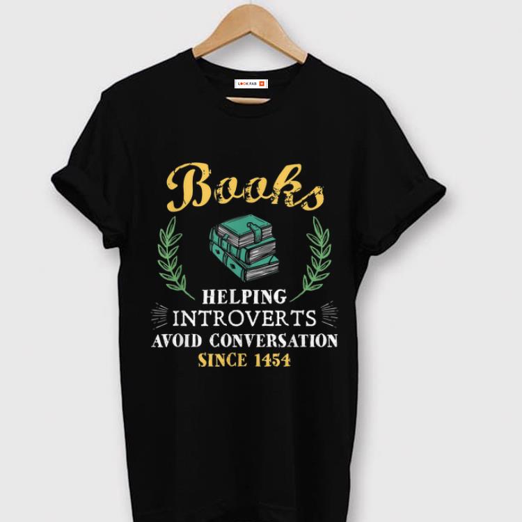 Original Book Reader Helping Introverts Avoid Conversation shirt