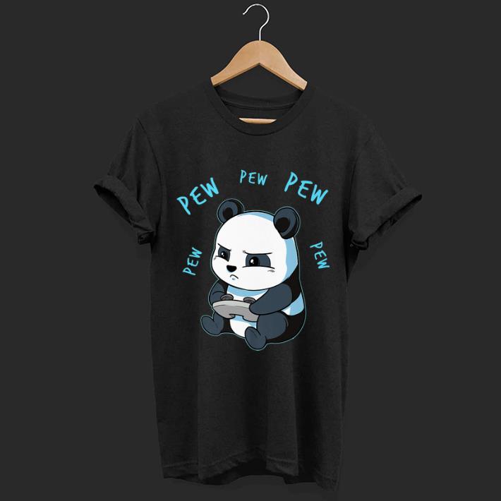Original Cute Gaming Panda Pew Pew Video Game Computer Player shirt