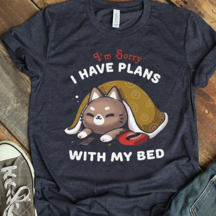 Original I'm Sorry I Have Plans With My Bed Lazy Cat shirt