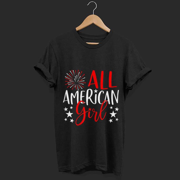  Premium 4th Of July All American Girl Fireworks Independence Day shirt
