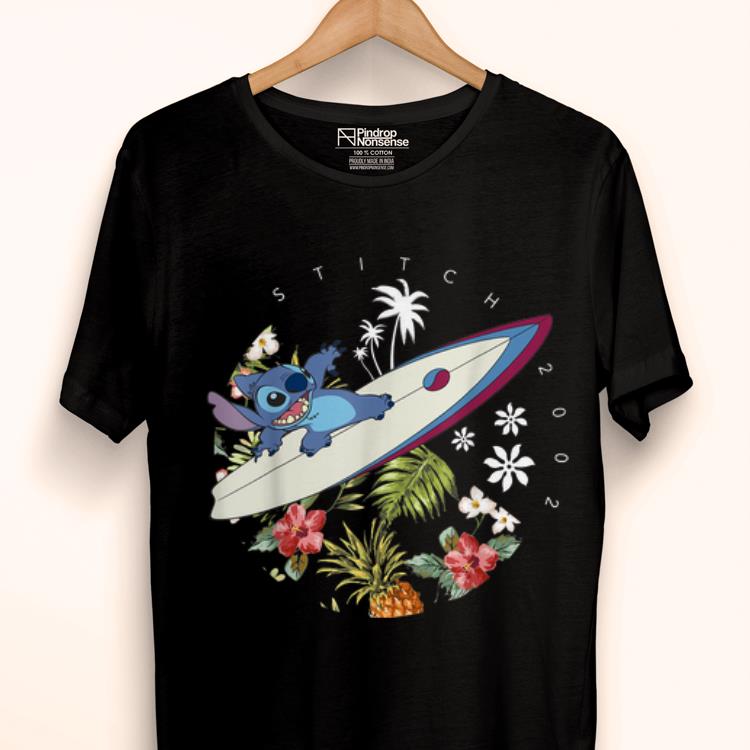 Premium Disney Lilo And Stitch Surfing Tropical Circle Portrait shirt