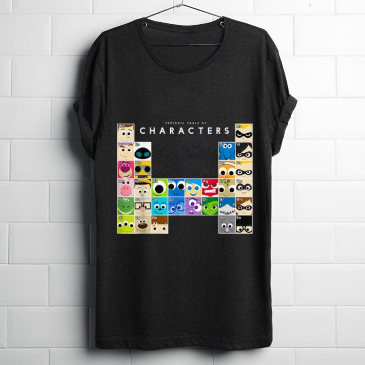 Premium Disney Pixar Movie Characters Periodic Table shirt