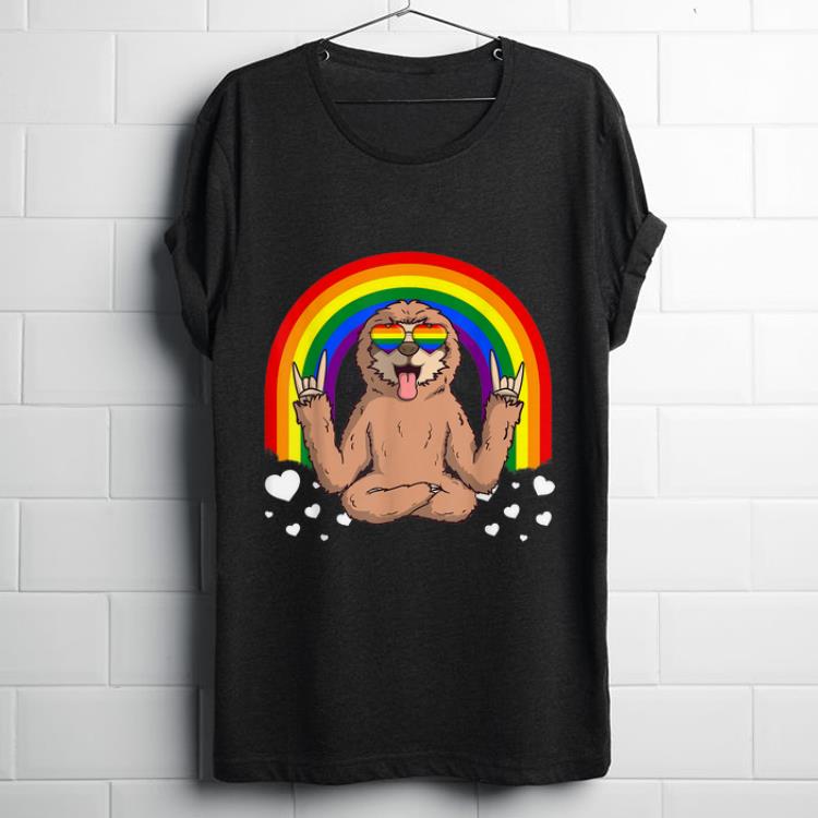 Premium LGBT Sloth Gay Pride Rainbow LGBTQ Cute Yoga Sloth shirt