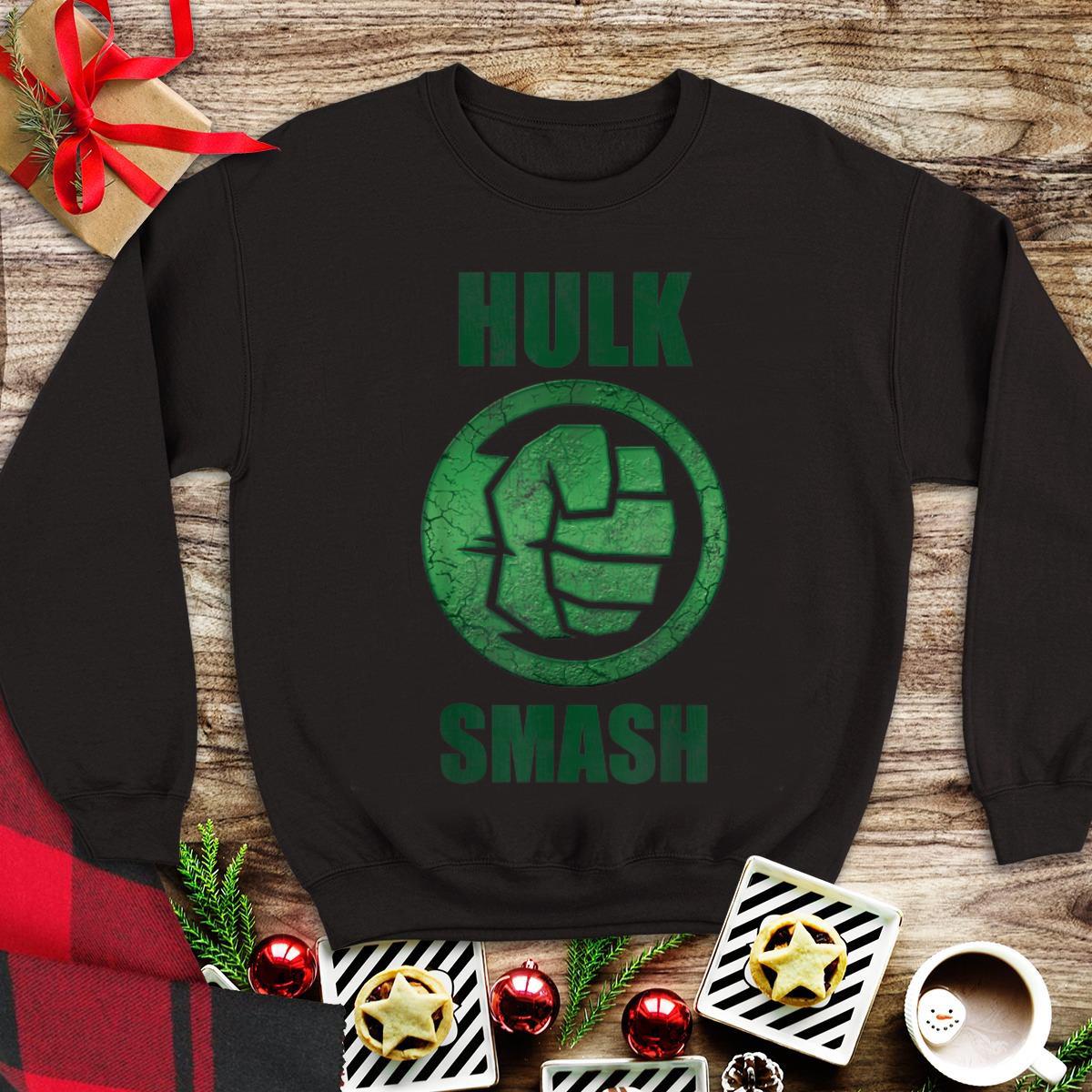 Premium Marvel Hulk Smash Fist Circle Logo shirt