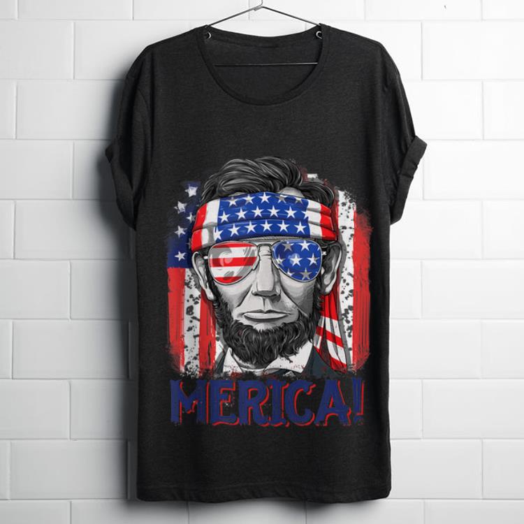  Premium Merica Abe Lincoln 4th of July Amrican Flag Sunglass 4th Of July Independence Day shirt