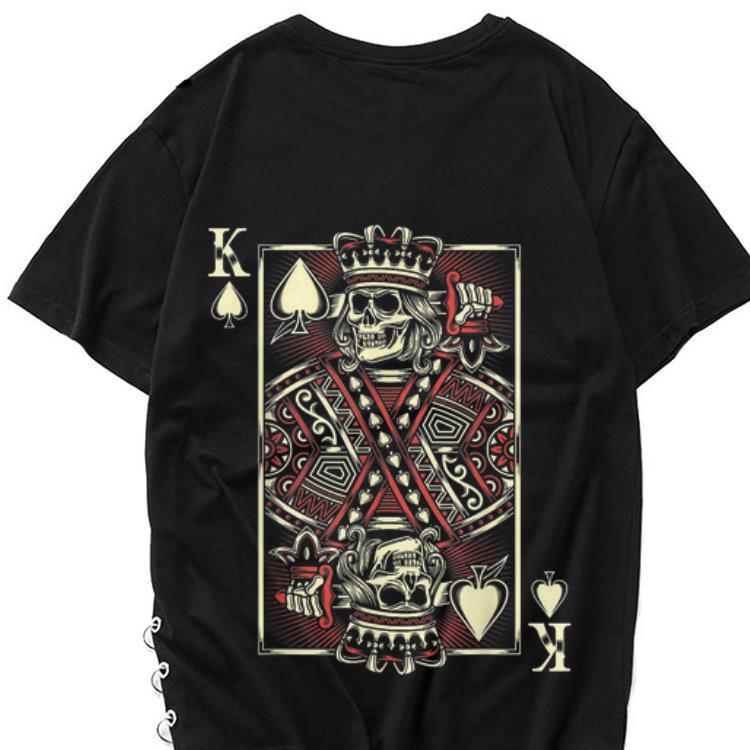 Premium The King of Hearts Playing Card Skull shirt