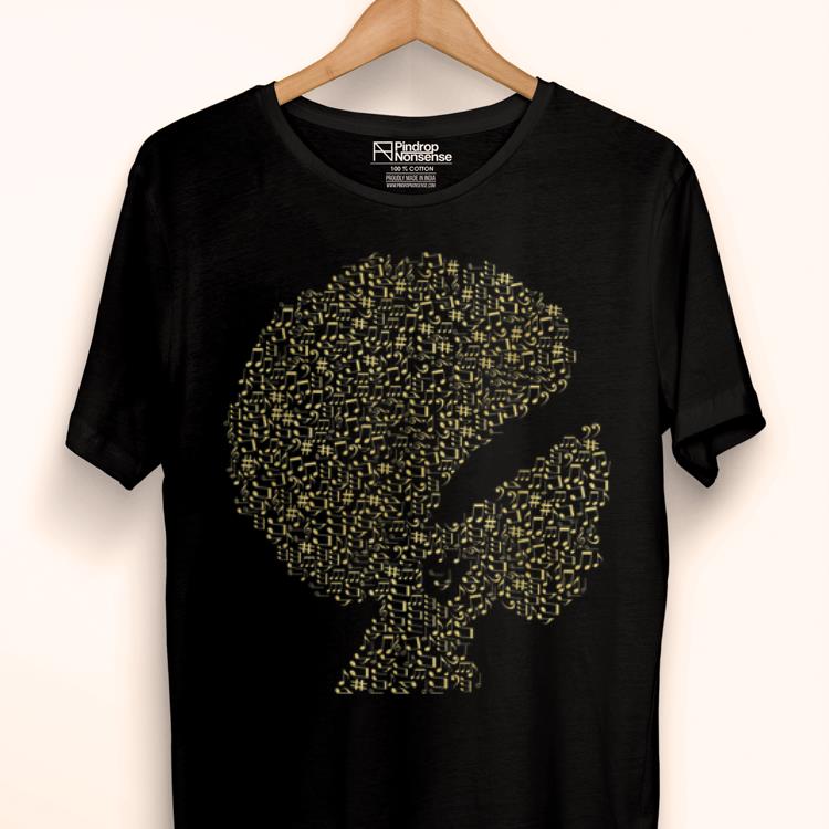 Pretty Afro Jazz Diva Black Girl Melanin Gold Music Lover shirt