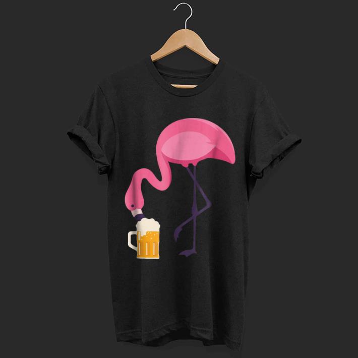 Pretty Flamingo Drinking Beer shirt