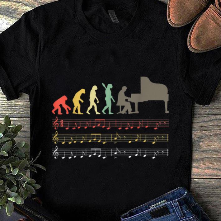 Retro Vintage Piano Evolution Of Man shirt