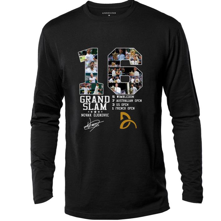 Top 16 Grand Slam Novak Djokovic Signature shirt