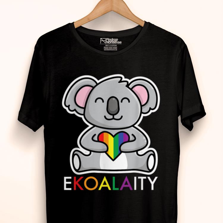 Top Ekoalaity Cute Koala BearRainbow Flag LGBT Gay Pride shirt