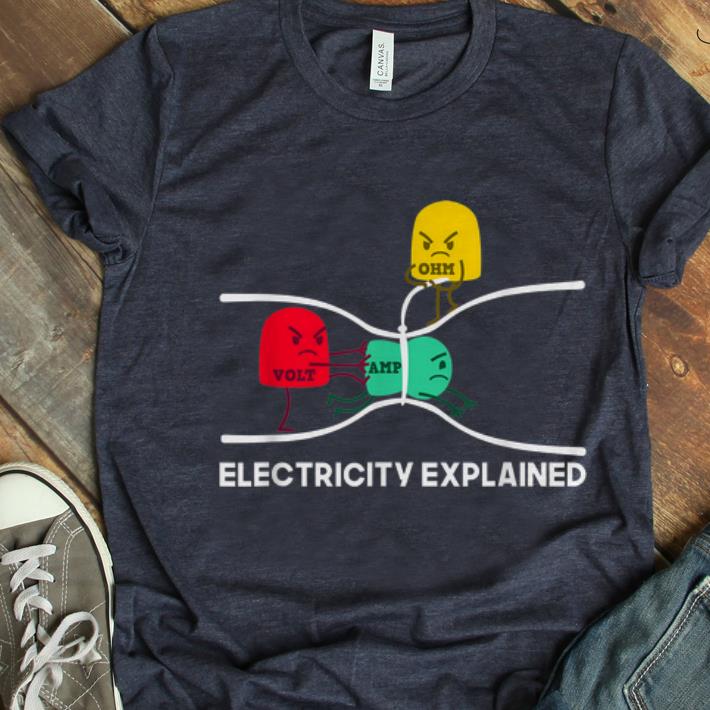  Top Electricity Explained Volt Amp Ohm shirt