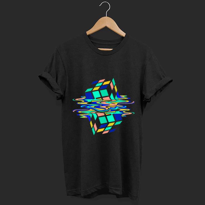 Top Neon Melting Rubik Cube Global Warming shirt