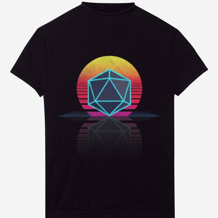Top Retro Old School Gamer Geek Dice Gaming RPG shirt