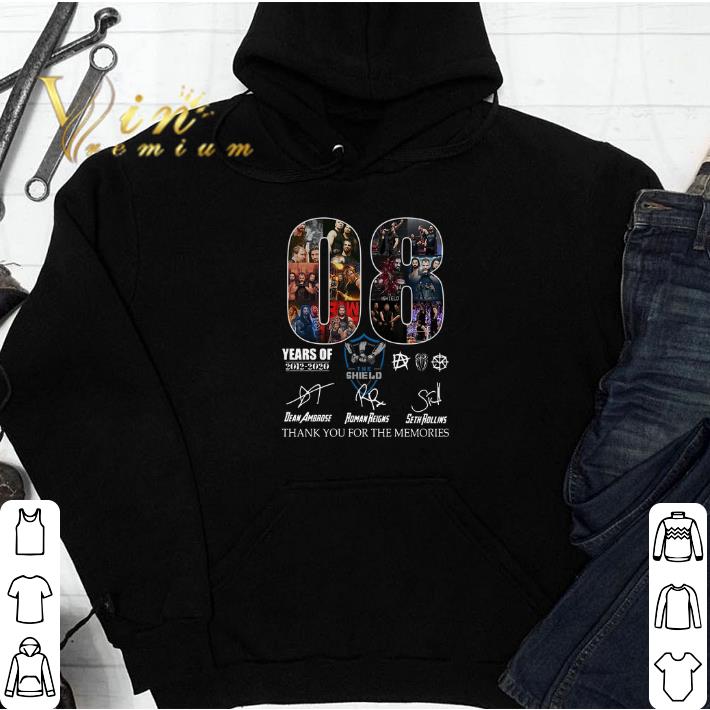 08 years of The Shield thank you for the memories signatures shirt