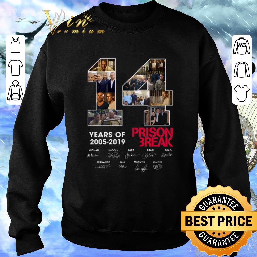 Awesome 14 Years Of Prison Break 2005-2019 Signatures shirt