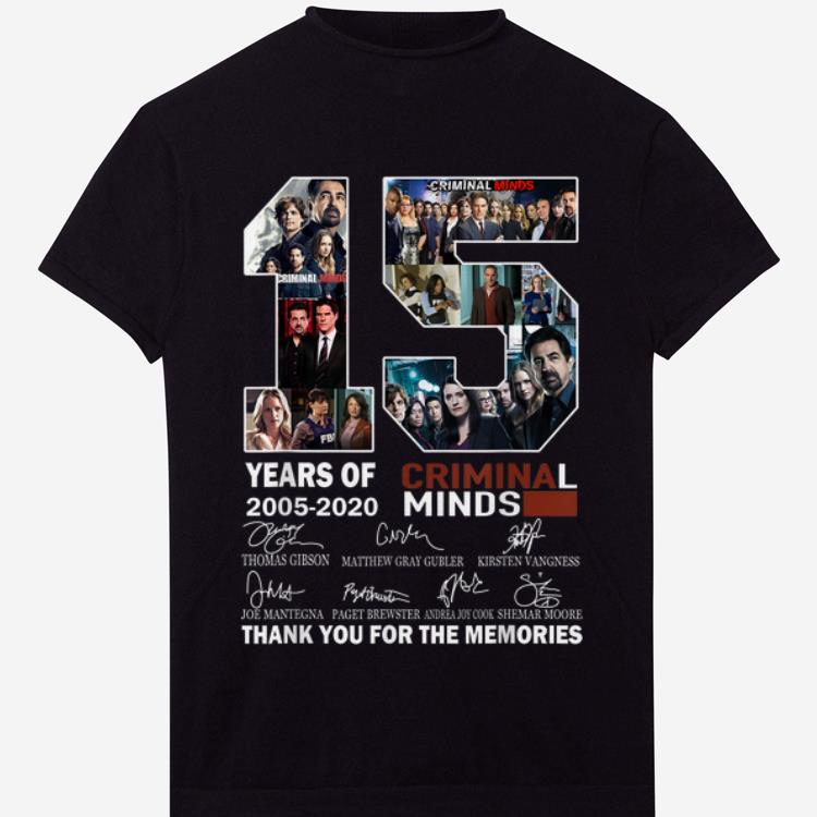 Awesome 15 Years Of Criminal Minds Thank You For The Memories Signature shirt