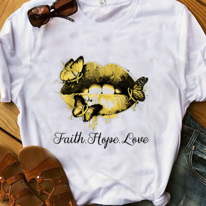 Awesome Faith Hope Love Lip Endometriosis Awareness shirt