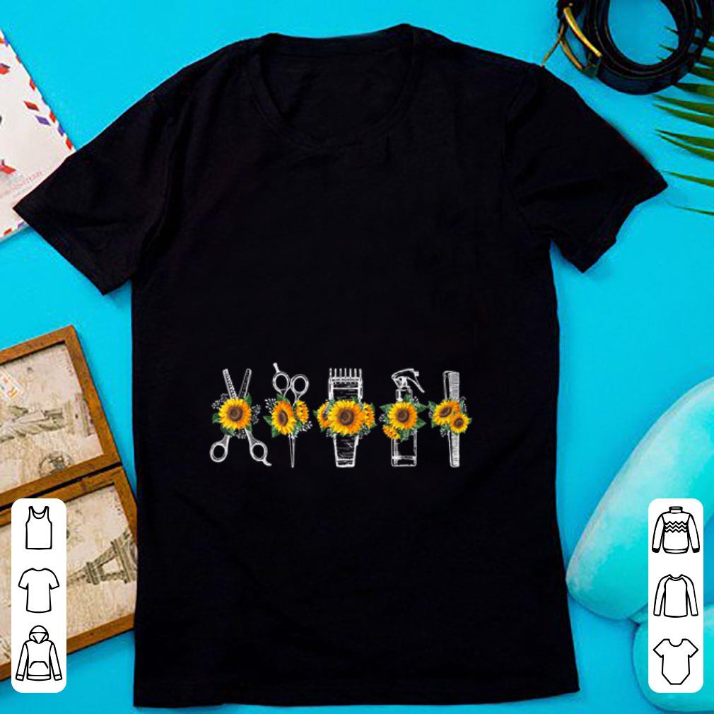Awesome Hair Stylist Barber Tools Sunflower shirt