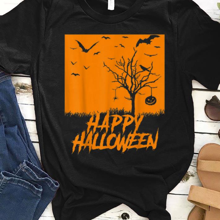 Awesome Happy Halloween Bats Pumpkin shirt