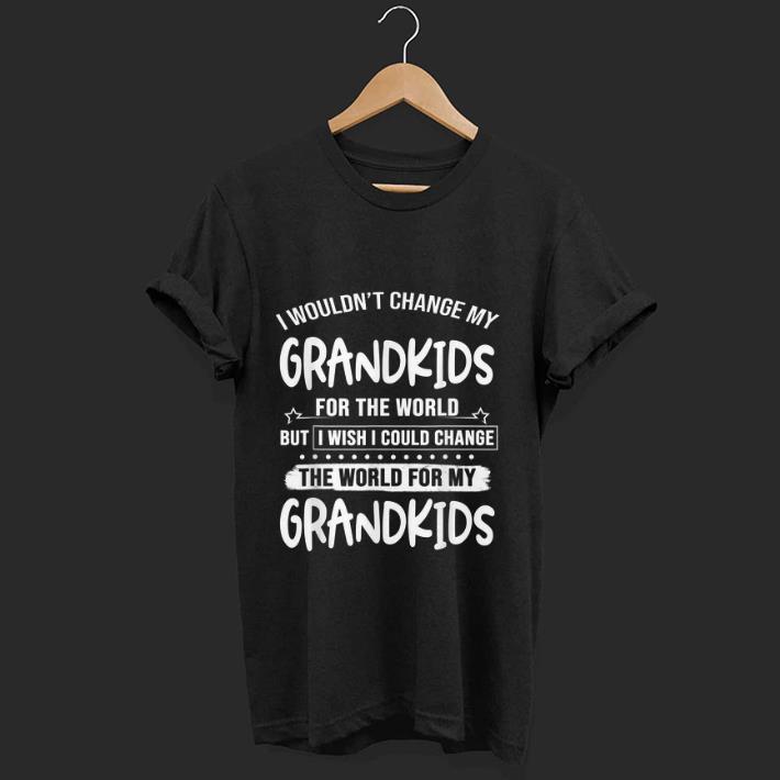 Awesome I Wouldn't Change My Grandkids For The World But I Wish I Could Change shirt