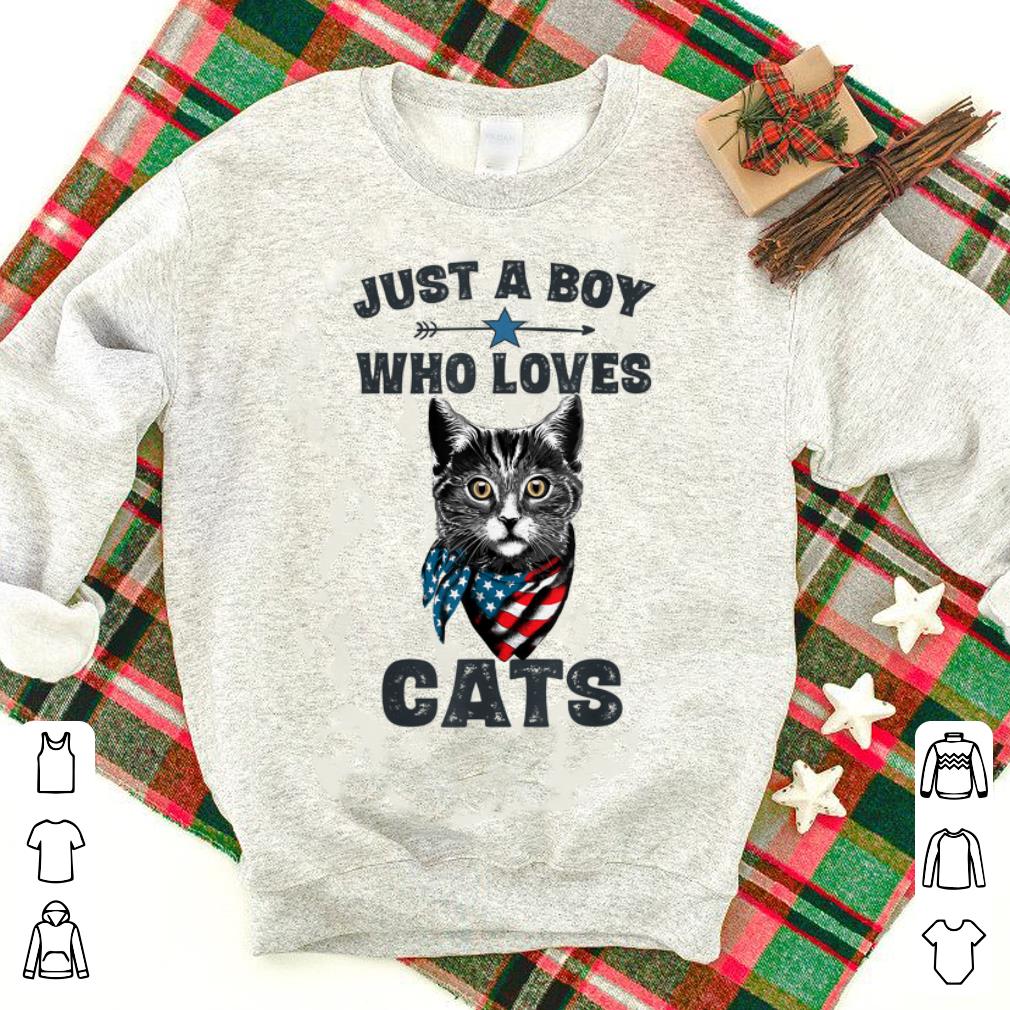 Awesome Just A Boy Who Love Cat American shirt