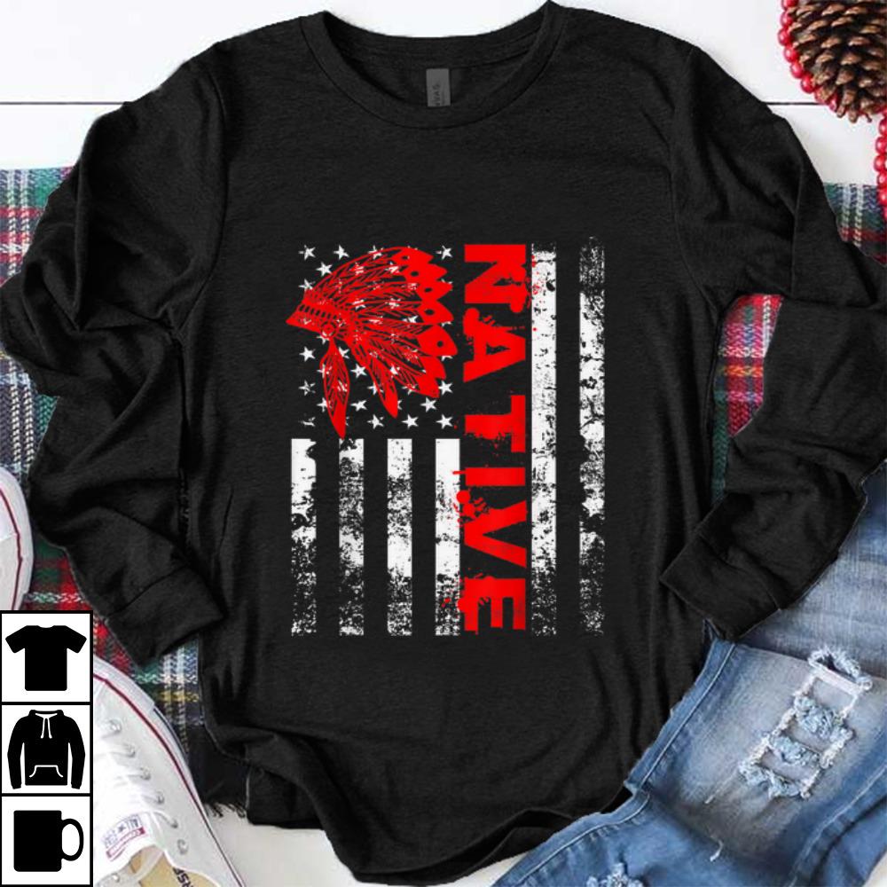 Awesome Native American Day Vintage USA Flag shirt