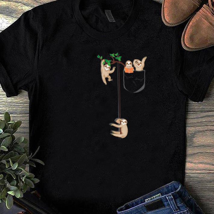 Awesome Sloth Family Habitat In Pocket shirt