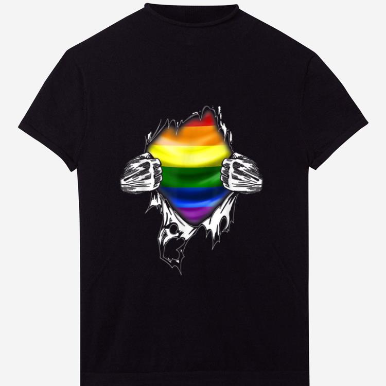 Awesome Superhero Ripped LGBT Gay Pride shirt