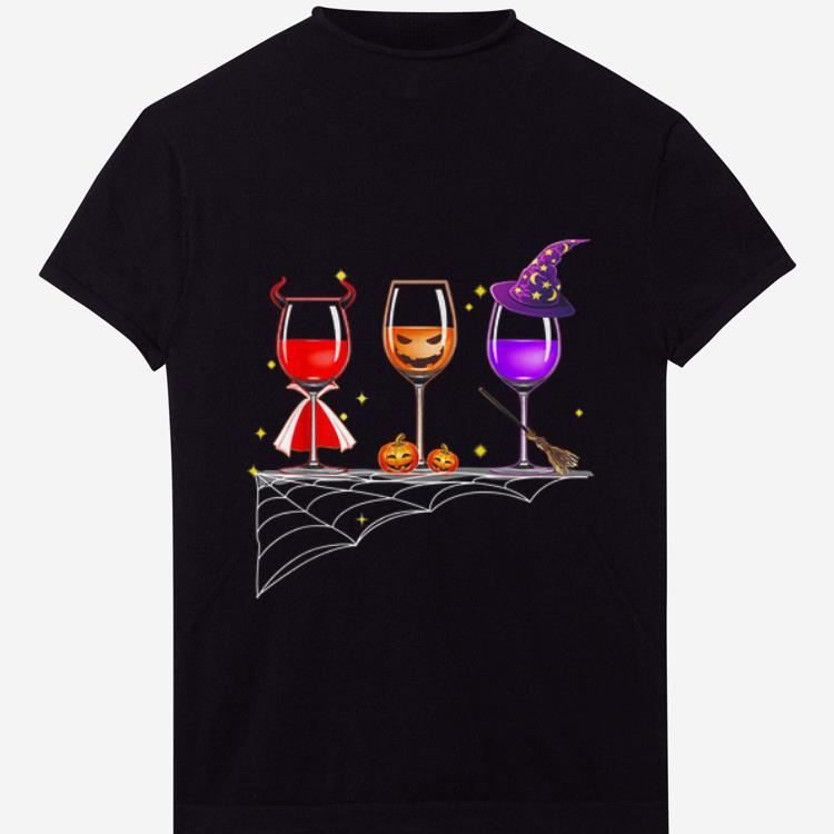 Awesome Wine Glass Of Witchcraft Halloween shirt