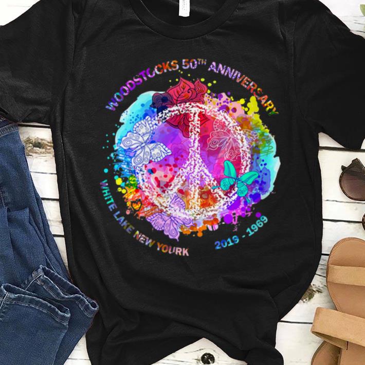 Awesome Woodstock's 50th Anniversary White Lake New York Peace shirt