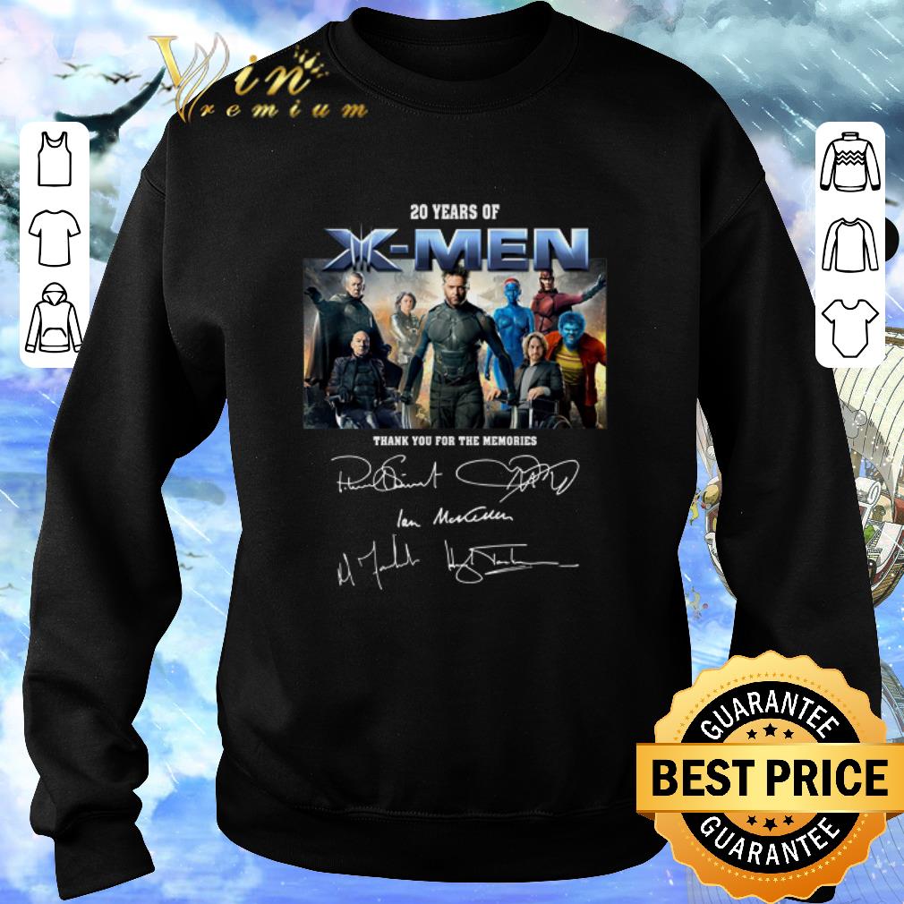 Funny 20 years of X-Men thank you for the memories signatures shirt 5 Funny 20 years of X-Men thank you for the memories signatures shirt