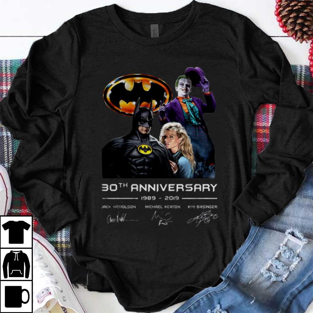 Funny 30th Anniversary 1989-2019 Jack Nicholson Michael Keaton Kim Basinger Signature Version shirt