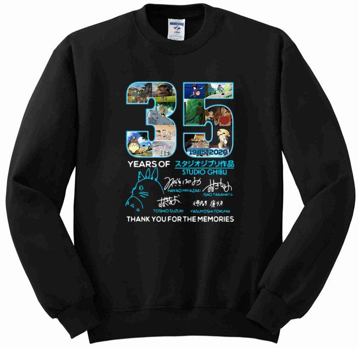 Funny 35 Years Of Studio Ghibli 1985-2020 Thank You For The Memories shirt
