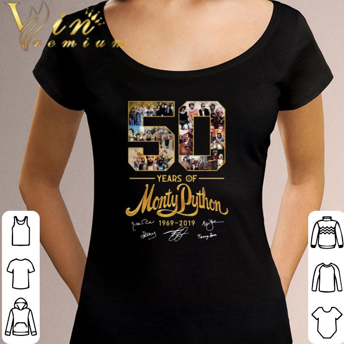 Funny 50 years of Monty Python 1969-2019 signature shirt 2 Funny 50 years of Monty Python 1969-2019 signature shirt 3