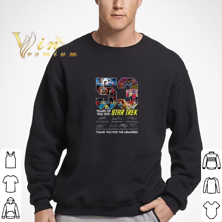 Funny 53 years of Star Trek 1966-2019 signatures thank you for the memories shirt 7 Funny 53 years of Star Trek 1966-2019 signatures thank you for the memories shirt