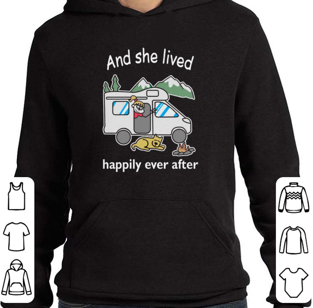 Funny And she lived happily ever after camping shirt
