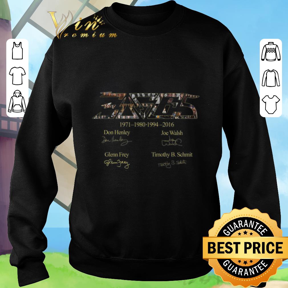 Funny Eagles 1971-1980 1994-2016 Don Henley Joe Walsh signatures shirt