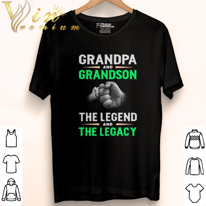 Funny Grandpa and grandson the legend and the legacy shirt