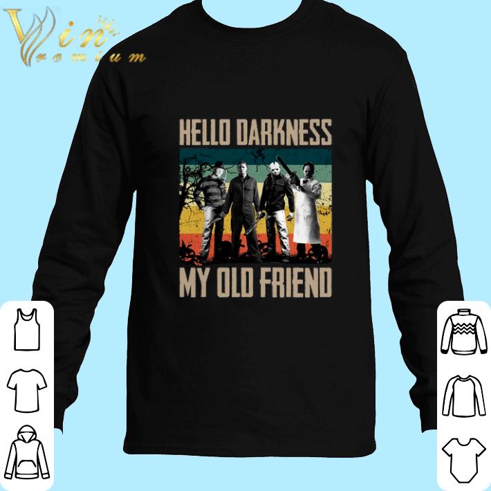 Funny Horror characters Hello darkness my old friend vintage shirt 5 Funny Horror characters Hello darkness my old friend vintage shirt