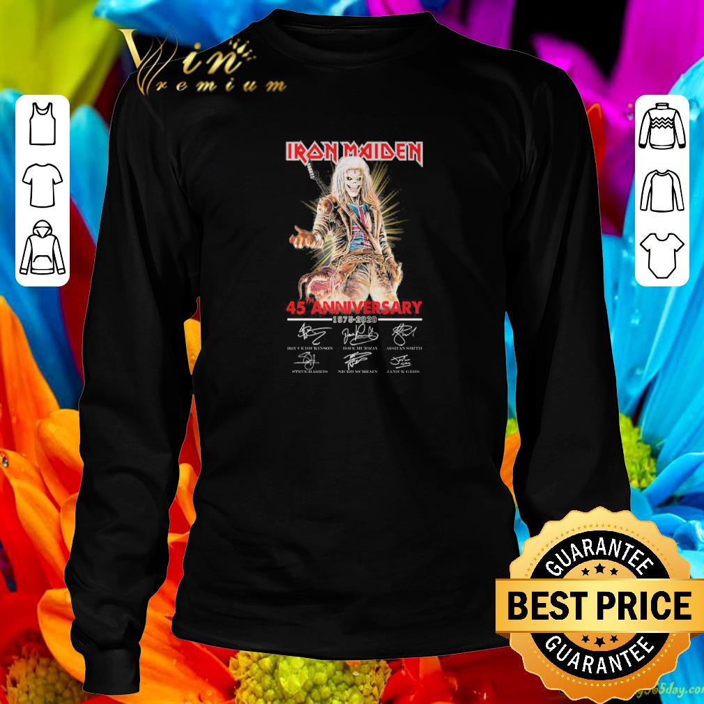 Funny Iron Maiden 45th anniversary 1975-2020 signatures shirt