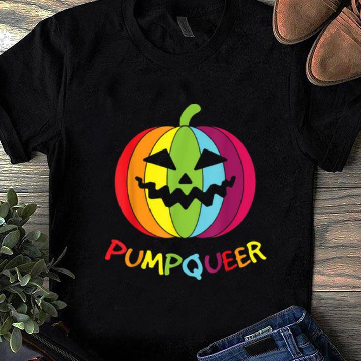 Funny Lgbt Gay Pumpkin Funny Halloween Costume Rainbow shirt