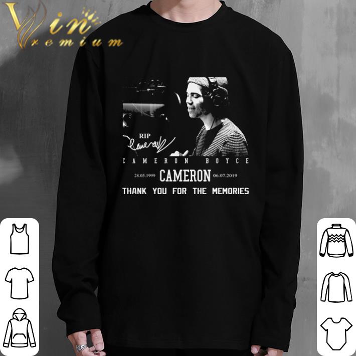 Funny Rip Cameron Boyce 1999-2019 signature thank you for the memories shirt