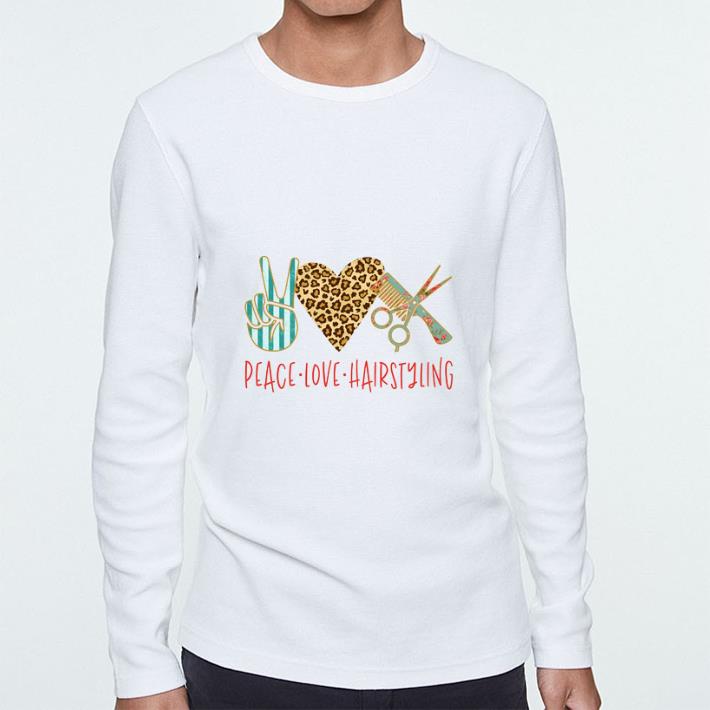 Funny Sign Language Peace Love Hairstyling shirt