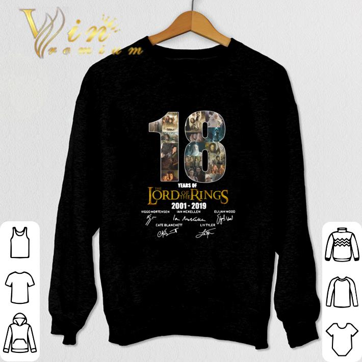 Hot 18 Years Of The Lord Of The Rings 2001-2019 signatures shirt 5 Hot 18 Years Of The Lord Of The Rings 2001-2019 signatures shirt