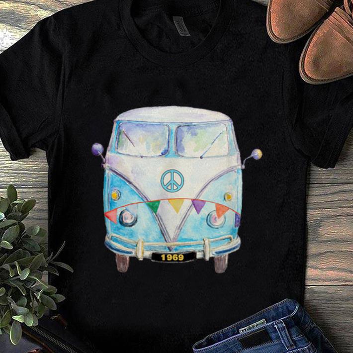 Hot 1969 Hippie Peace Van Campervan Colorful shirt 5 Hot 1969 Hippie Peace Van Campervan Colorful shirt