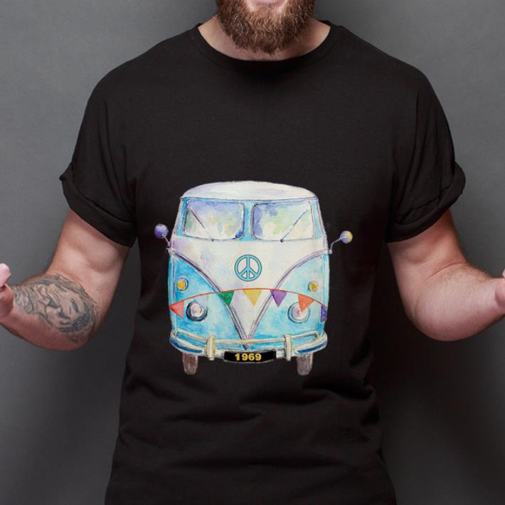 Hot 1969 Hippie Peace Van Campervan Colorful shirt 1 Hot 1969 Hippie Peace Van Campervan Colorful shirt 2