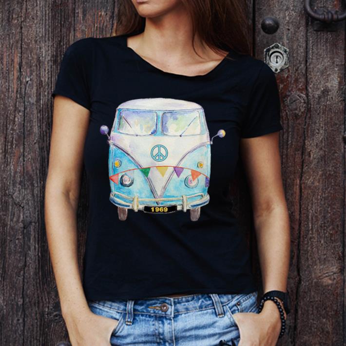 Hot 1969 Hippie Peace Van Campervan Colorful shirt 2 Hot 1969 Hippie Peace Van Campervan Colorful shirt 3