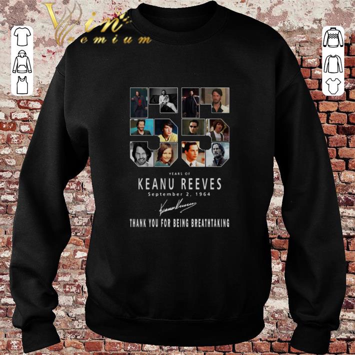 Hot 55 Years of Keanu Reeves september 2 1964 signature shirt